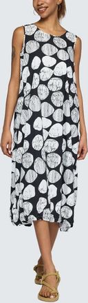 Luukaa D'Celli Selenea Printed Balloon Dress in Black Print at Nordstrom, Size 10
