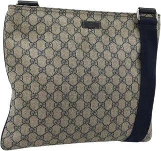 Gucci Pre-owned Vintage GG Canvas Schoudertas - Dames - Vintage Schoudertas - Beige - ONE Size - Leer - Vintage