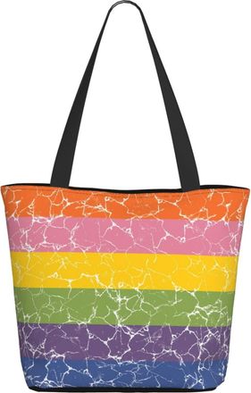 AOOEDM Vintage Pride Flag Of Gay Ladies Shopping Bag 13x11x7in.The Perfect ValentineS Day Gift.It Is The Best ValentineS Day Gift For Mom, Daughter, Wife,Etc