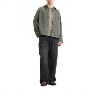 Nudie Jeans Loud Larry Wide Leg Jeans In Black Storm