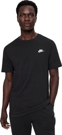 Nike Sportswear Club T-Shirts Mens T Shirt Black/White : 2XL, Cotton