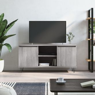 vidaXL Vidaxl - Mueble De Tv Madera De Ingenier&iacute;a Gris Sonoma 104x35x50 Cm
