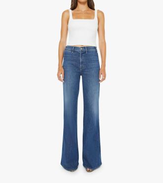 Mother Pipeline Hustler Roller Sneak Jeans In Catch My Drift