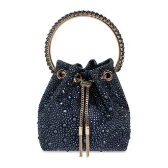 Jimmy Choo London Dames, Tassen, Blauw, Maat: ONE Size Satijn