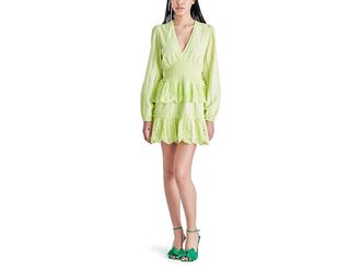 Steve Madden Raquelle Dress Womens Dress Sunny Lime : XS (US 0-2), Cotton