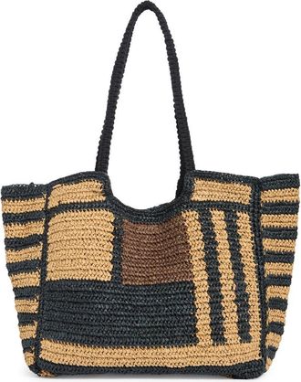 Collection XIIX Stripe Raffia Tote Bag in Natural Multi at Nordstrom Rack