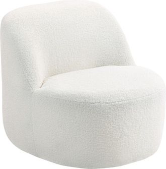 HOMCOM Poltrona per Imbottita in Stile Moderno con Schienale Ergonomico Crema - Homcom