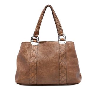 Gucci Pre-owned Gucci Medium Guccissima Trimmed Calfskin Bamboo Libeccio Tote Ladies MKXDKJDG6D120UW7
