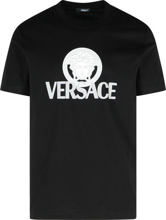 Versace Black Cotton T-shirt
