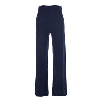 Twinset Broeken, Dames, Blauw, S, Wol, Wijde Broeken