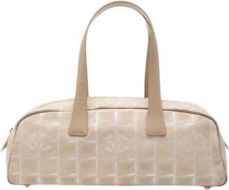 Chanel Pre-owned Handbags, female, Beige, Size: ONE SIZE Pre-owned Nylon Handbag