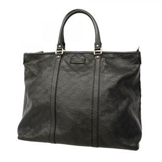 Gucci Black Leather Tote Bag (Pre-Owned)