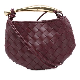 Bottega Veneta Burgundy Baby Lambskin Intrecciato Sardine Satchel
