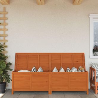 Berkfield Home Garden Storage Box Brown 198.5x50x56.5 cm Solid Wood Fir