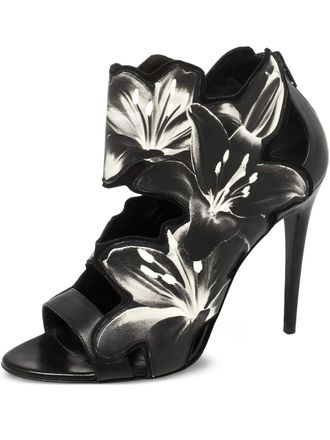 Pierre Hardy 115mm Lily leather sandals - Black