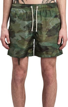Palm Angels Mens Bicolor Polyester Swim Shorts