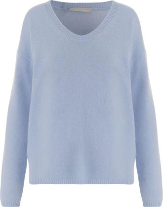 Allude Cashmere Knitwear, female, Blue, M, Cashmere Jumper