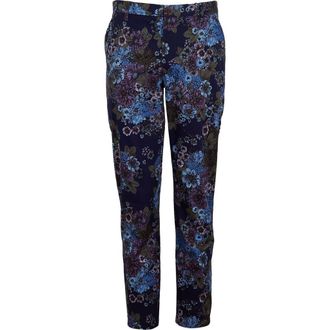 Lords of Harlech Caspian Stretch Cotton Chino Pant in Marco Floral Navy at Nordstrom, Size 3638