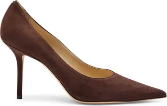Jimmy Choo London Love 85 Suede Pumps - Brown