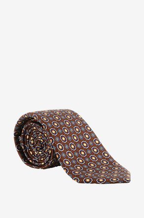 Kiton Krawatte aus Seide mit Tupfen und Bl&uuml;ten