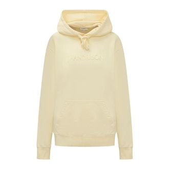 J.W.Anderson Logo Embroidery Hoodie - Dames - Hoodies - Beige - M - Katoen - Hoodies & sweatvesten