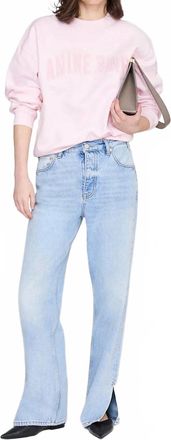 Anine Bing Spencer Sweatshirt In Powder Pink