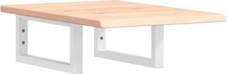 vidaXL Basin Shelf Wall Mounted Steel and Solid Wood Oak Vidaxl