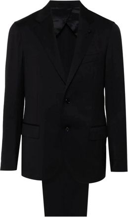 Lardini Broche-detail Kostuum - Heren - Business pakken - Blauw - 2XL - Wol - Kostuums