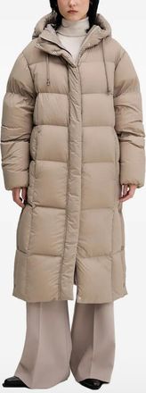 HUGO BOSS Piumino lungo Fini con cappuccio - Toni neutri