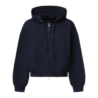 Pinko Pinko, Hoodies & sweatvesten, Dames, Blauw, S, Zip-throughs