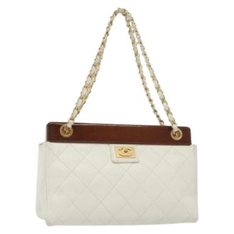 Chanel Pre-owned Shoulder Bags, female, White, Size: ONE SIZE Pre-owned Vintage Shoulder Bag