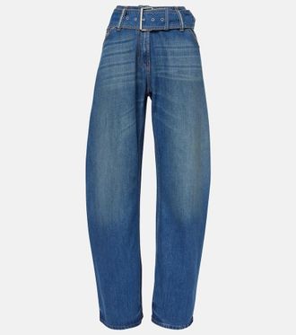 Acne Studios Jeans anchos de tiro bajo con cintur&oacute;n