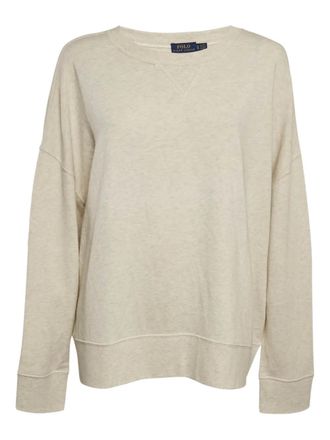 Ralph Lauren suede-trimmed fringe sweatshirt - Neutrals