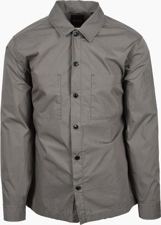 HUGO BOSS Mens Boss Orange LOCKYO SHIRT OPEN GREY - Size: 42