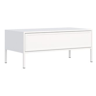 Selsey Selsey Velveto - Mesa De Centro Con Caj&oacute;n - Blanco - 100x50 Cm