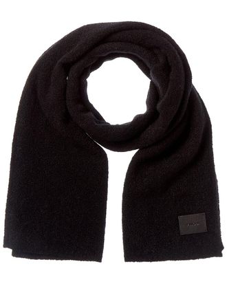 Vince Boucle Reverse Jersey Knit Oversized Wool-Blend Scarf