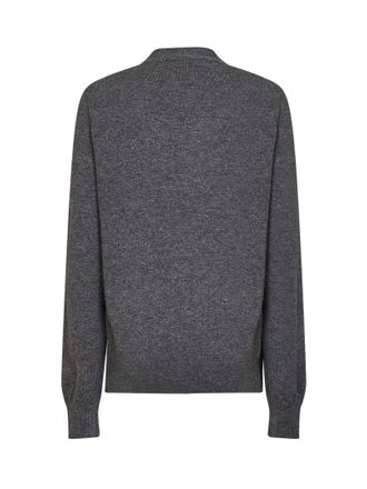 Comme Des Gar&ccedil;ons Wool with Red Heart Emblem Cardigan - Gray