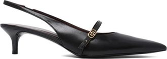 Tory Burch Pumps met puntige neus en slingback band - Dames - Pumps - Zwart - 36 EU - Leer - Schoenen