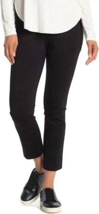 Vince Crop Stove Pipe Stretch Ankle Pant In Black