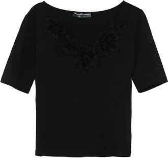 Ermanno Scervino Top con scollo a V - Nero