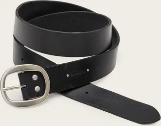 AllSaints Anders Leather Embossed Belt