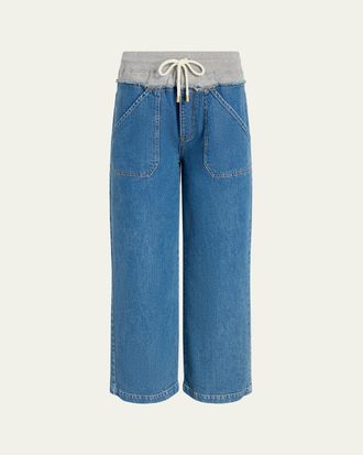Cinq &agrave; Sept Serna Mixed-Media Jeans