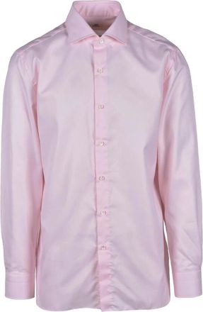 LUIGI BORRELLI NAPOLI Heren, Overhemden, Roze, Maat: 3XL Katoen