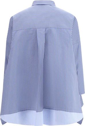 sacai Womens Blue Cotton Pattern Shirt