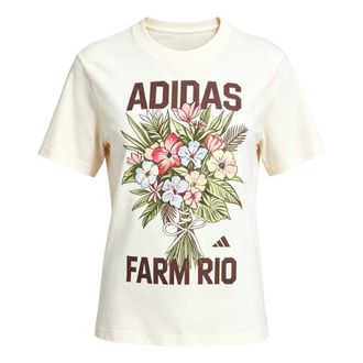 adidas (WMNS) adidas x FARM Rio Graphic T-Shirt Asia Sizing White KR0280