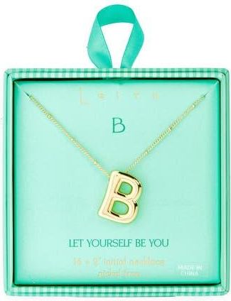 Leith 3D Initial Pendant Necklace in B- Gold at Nordstrom Rack