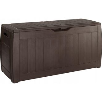 Keter Malle Hollywood Scatola portaoggetti, Marrone, 270L, 117,5 x 45 x 57,3 cm