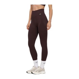 Aim'n Ribbed Seamless Tights - Dames - Broeken - Bruin - Maat: M Taf