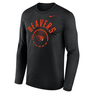 Nike Oregon State Basketball Shoot Around Legend Nike Mens Dri-FIT College Long-Sleeve T-Shirt in Black | IV8630-010