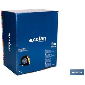 cofan Expositor De Flex&oacute;metros Con Protecci&oacute;n De Goma 19 Mm X 3 M 12 Uds